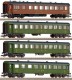 45916 Roco Set of 4 Historical Passenger cars